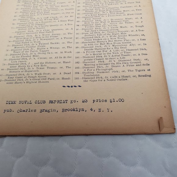 Oct 1898 Diamond Dick Jr #104 Dashing Dick Diamond Western Magazine - Picture 7 of 9